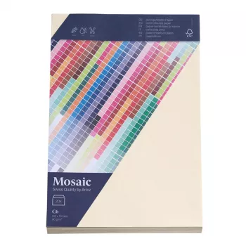 Artoz Papier Mosaic enveloppes DIN C6 sans fenêtre ivoire à gommer 20 pièces