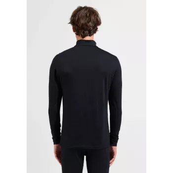 Odlo Merino 200 BL Top Turtle Neck LS Half Zip - noir, taille M