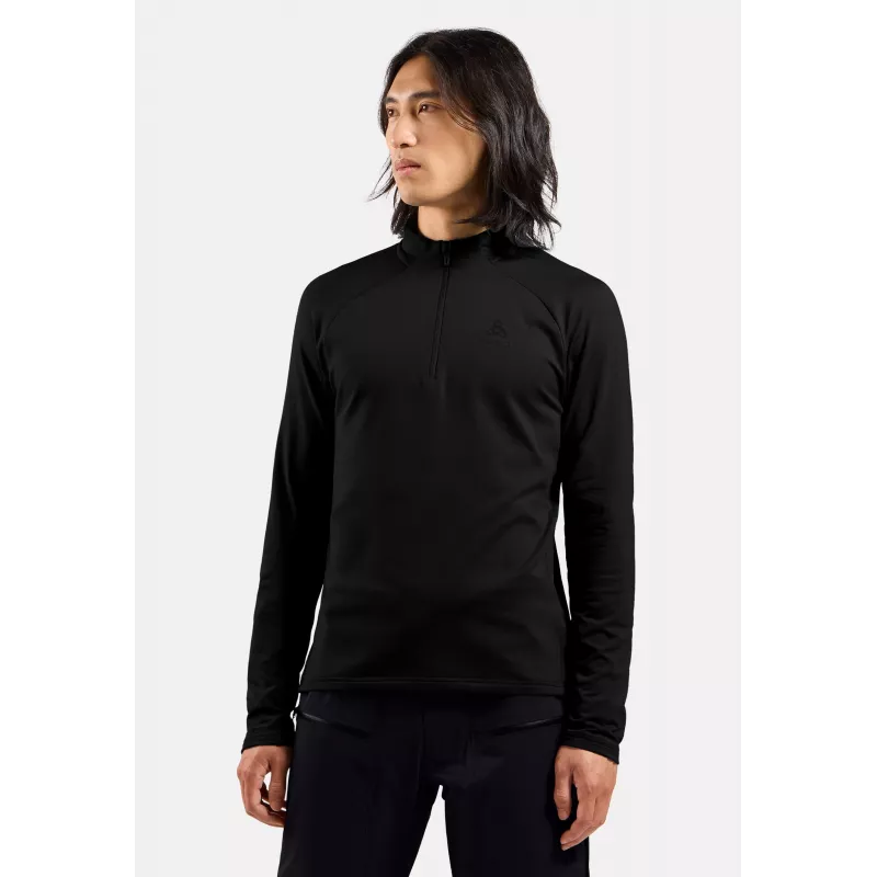 Odlo Essential Light Mid Layer 1/2 Zip - Noir