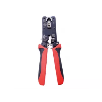 VALUE Pince à sertir modulaire Passthrough rouge + poignée noire