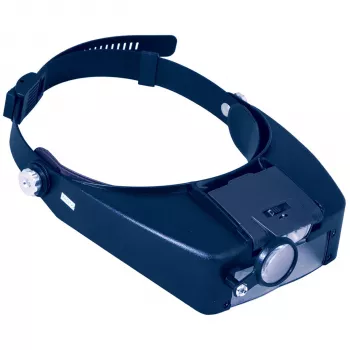 Discovery Crafts DHD 20 loupe de tête avec 6 lentilles interchangeables, éclairage LED, noir/Gris