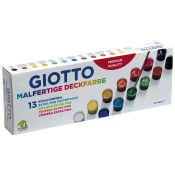 Peintures tempera scolaires F.I.L.A. GIOTTO assorties 13 x 18 ml (F351300)