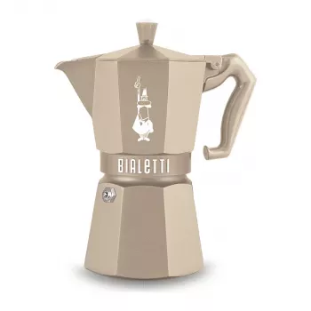 Bialetti MOKA EXCLUSIVE 6TZ Cafetière Moka induction, sable, 6 tasses