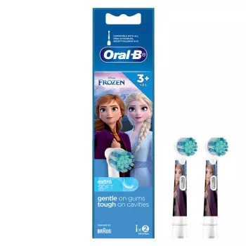 Têtes de brosse de rechange pour brosse à dents électrique Oral-B EB10S Frozen lot de 2