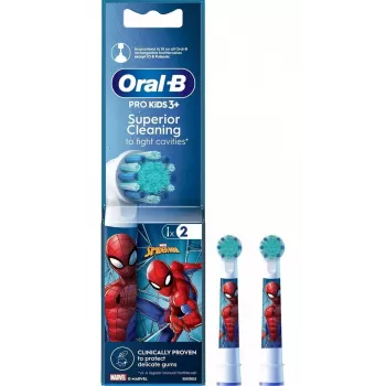 Têtes de brosse de rechange Oral-B EB10S Spiderman, lot de 2, extra souples, enfants 3+