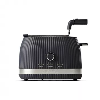 Guzzini Sous Chef grille-pain avec pinces pliables gris 2 fentes chauffe-petits pains décongélation