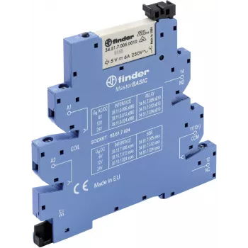 Relais de couplage EMR Finder 39.11.0.024.0060 Master BASIC 24 V DC 1 CO 6 A
