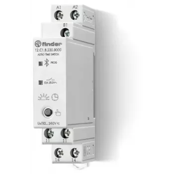 Programmateur hebdomadaire astro numérique Finder 12.C1.8.230.B000, 1 canal, 16 A, 230 V AC, rail DIN