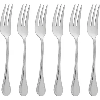Ensemble de 6 fourchettes à gâteau Sambonet Royal Inox - coffret cadeau