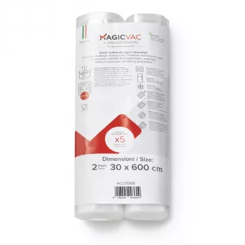 MagicVac 2 rouleaux de film sous vide 30 cm x 6 m (2 rouleaux)