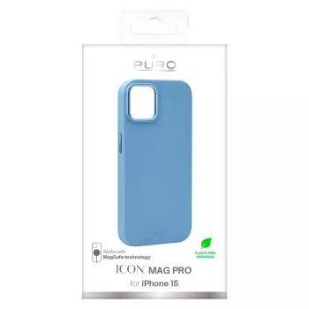 Coque Puro ICON Mag Pro pour Apple iPhone 15 6,1 inch MagSafe bleu clair PUIPC1561ICONMPLBL