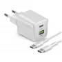 Chargeur USB-C STEP BY STEP SBS 30W 1C + 1A Blanc avec câble 1,5 m