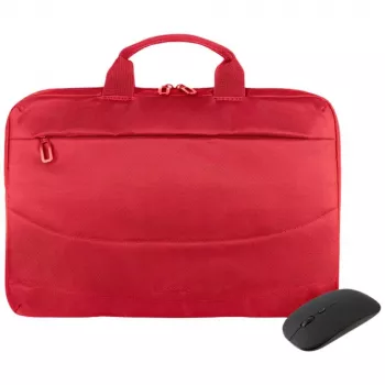 Sacoche pour ordinateur portable Tucano BUBIDEAWMR Idea 15,6 pouces rouge avec souris sans fil