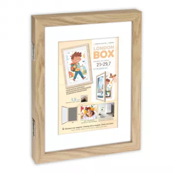 ZEP London Box Natural Cadre photo MRN82 cadre en bois taille intérieure 14x21,5 cm