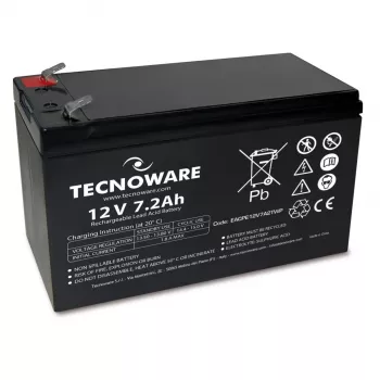 Batterie TECNOWARE Power 12V 7,2Ah AGM VRLA avec borne Faston 6,3 mm