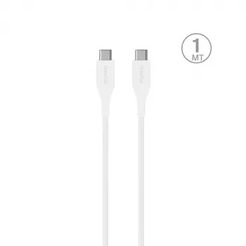 Câble PURO ELEKTRIK Plain USB-C vers USB-C Power Delivery 2 m Blanc