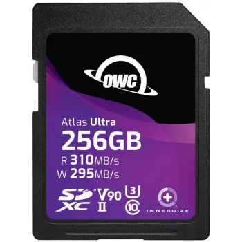 Carte mémoire OWC Atlas Ultra 256 Go SDXC UHS-II V90 - lecture 300 Mo/s, écriture 250 Mo/s