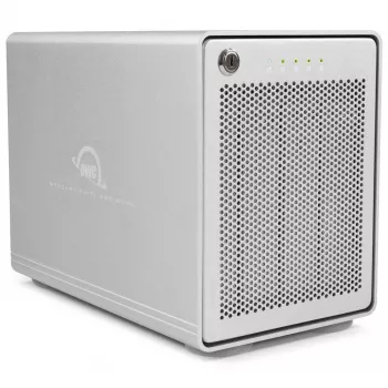 OWC Mercury Elite Pro Quad - Boîtier HDD - 2,5/3,5 pouces - Serial ATA III - USB 3.1 Gen 2 Type-C - Argent