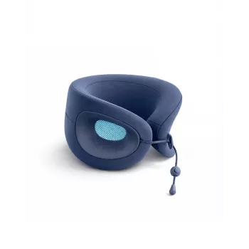 Oreiller de voyage pour nuque Cabeau Evolution X - bleu saphir foncé/bleu clair