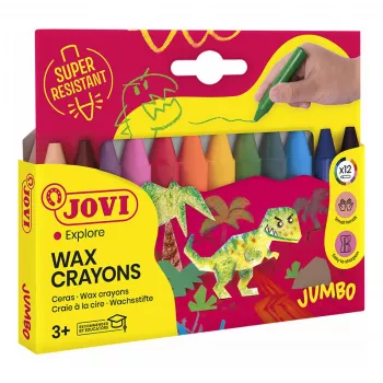 Jovi crayons de cire Jumbo assortis lot de 12