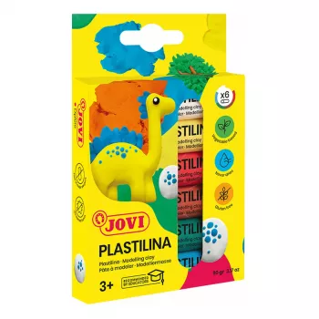 Pâte à modeler JOVI Plastilina assortiment 6 couleurs 15g chacune 90g au total