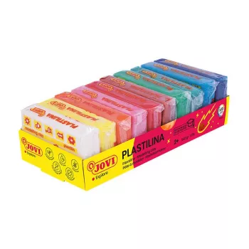 Pâte à modeler JOVI Plastilina 10 couleurs assorties x 50 g