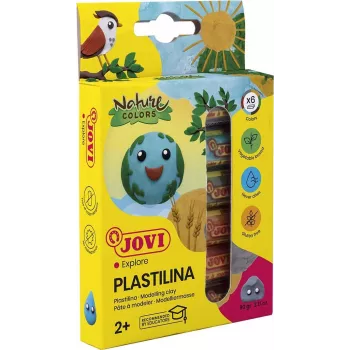 Pâte à modeler JOVI Plastilina couleurs assorties 6 x 15 g