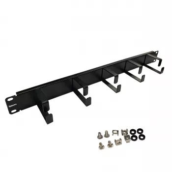Televes UKO5R 19 inch 1U Front Panel with 5 Cable Entries, Light Grey