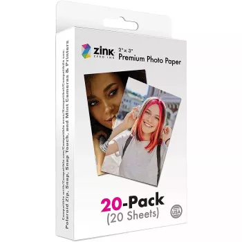 Papier photo premium ZINK 2x3 20 feuilles brillant