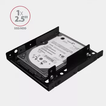 AXAGON RHD-225 Cadre de montage pour 2x disques 2,5 inch et 1x disque 3,5 inch dans un emplacement PCI - Noir