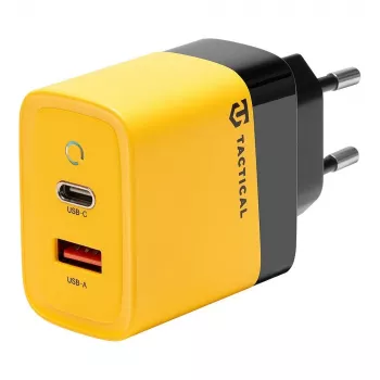Chargeur mural Tactical Microgrid GaN 45W jaune avec USB-C