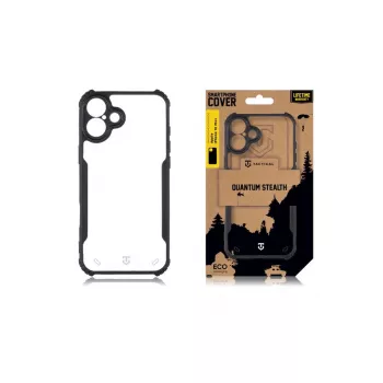 Coque arrière Tactical Quantum Stealth pour iPhone 16 Plus transparente/noire