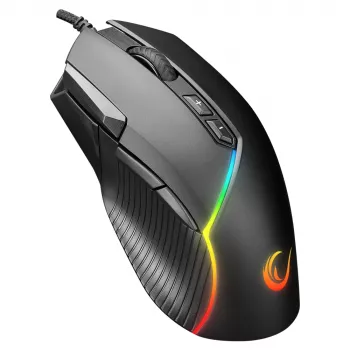 Souris gaming Rampage Comfort, programmable 12800 DPI RGB, noire