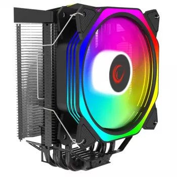 Ventilateur CPU à air Rampage Octagon C50, ventilateur PWM 120mm, 1800 RPM, ARGB, Intel LGA 1700/1200/115X, AMD AM5/AM4/AM3+, 4 caloducs, jusqu'à 180W TDP