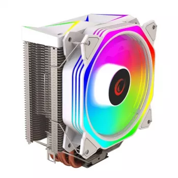 Ventilateur CPU à air Rampage Octagon C50, ventilateur ARGB 120mm, blanc, LGA 1700/AM5