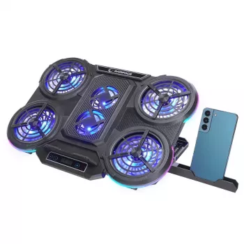 Support de refroidissement pour ordinateur portable Rampage PROTE R6, 10-17 inch, RGB