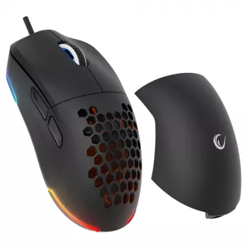 Souris gaming filaire USB Rampage BLINK, 12800 DPI, RGB, capteur optique, noire