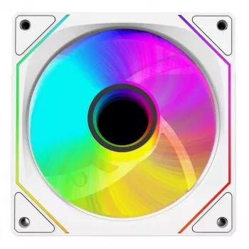 Ventilateur de boîtier Rampage 120 mm 1800RPM Infinite Loop ARGB blanc PWM