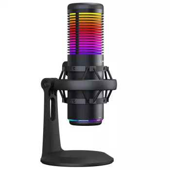 Microphone gaming Rampage Bemol RGB USB-C, noir