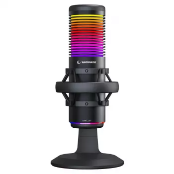 Microphone gaming Rampage Bemol RGB USB-C, noir