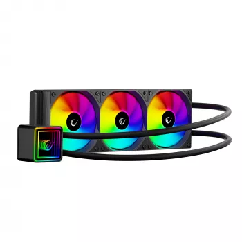 Refroidisseur CPU liquide AIO Rampage INFINITE V360 360mm ARGB, affichage numérique de température, noir