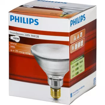 Lampe infrarouge Philips PAR38 IR 100 W E27 230 V claire