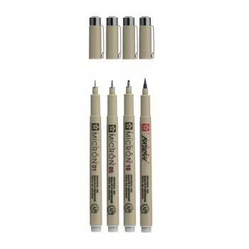 Ensemble de fineliners Sakura Pigma Micron Cool Gray 4 pièces