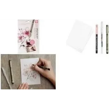Ensemble de stylos de dessin Sakura Cherry Blossom noir 6 pièces