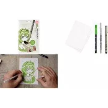 Ensemble de stylos de dessin Sakura Manga noir 6 pièces