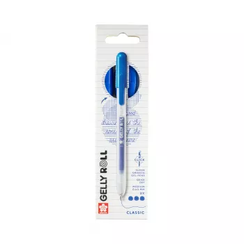 Stylo gel rétractable Gelly Roll Classic Sakura transparent 0,4 mm encre bleue