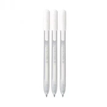 Stylo gel rétractable Gelly Roll Classic Sakura transparent 0,45 mm encre blanche