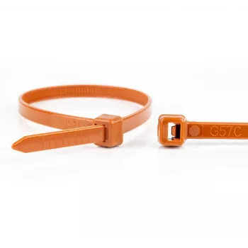 WKK Attaches de câble en plastique marron 300x4,8 mm 100 pièces