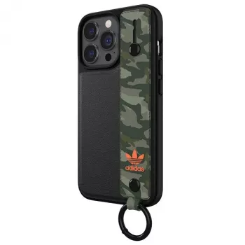 Adidas OR Coque avec dragonne pour iPhone 13 Pro/13 6,1 pouces noir-vert