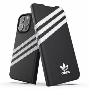 Adidas Originals Étui à rabat PU pour iPhone 13 Pro / 13 6,1 pouces noir/blanc